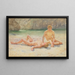 Gruppe von Badenden in der Mittagshitze - Henry Scott Tuke — gerahmtes Bild an der Wand