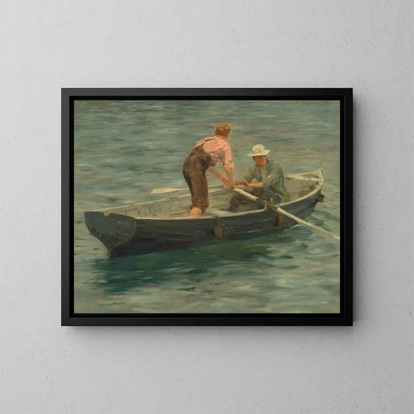 Landung des Kapitäns - Henry Scott Tuke — gerahmtes Bild an der Wand