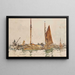 Bateaux de pêche de Lowestoft amarrés à Falmouth - Henry Scott Tuke — gerahmtes Bild an der Wand