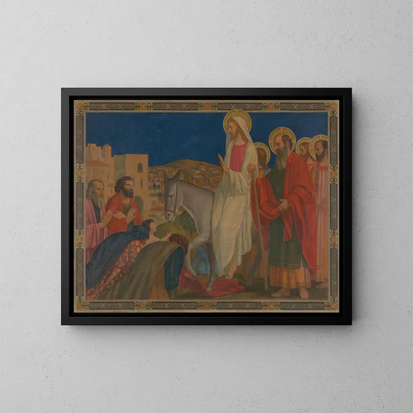 Eingang nach Jerusalem - Henry Siddons Mowbray — gerahmtes Bild an der Wand