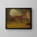 Ein Rennpferd in einer Stallung - Henry Stull — gerahmtes Bild an der Wand