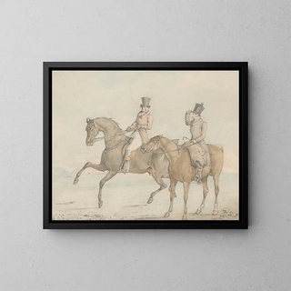 Henry Thomas Alken - A Gentleman Riding With a Groom and Coversing.webp
