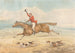 Ein Jäger und ein Hundepaar, die in voller Geschwindigkeit auf dem Land laufen - Henry Thomas Alken — Ansicht des Kunstwerks