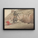 Faire la chose et la chose faite, le saut en bas fait - Henry Thomas Alken — gerahmtes Bild an der Wand