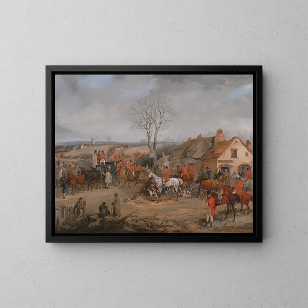 Jagdszene: Das Treffen - Henry Thomas Alken — gerahmtes Bild an der Wand