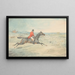 Cavalier sur un cheval brun sautant un mur - Henry Thomas Alken — gerahmtes Bild an der Wand