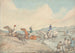 Hindernislauf Drei Reiter, die einen Bach überqueren, Zuschauer rechts - Henry Thomas Alken — Ansicht des Kunstwerks