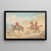 Der Jäger und ein Reiter, der die Hunde ermutigt - Henry Thomas Alken — gerahmtes Bild an der Wand