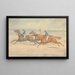 Drei Rennpferde mit Jockeys, die in Gruppe nach links galoppieren - Henry Thomas Alken — gerahmtes Bild an der Wand