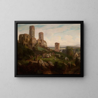 Henryk Pillati - Ruins of the castle  merrymaking in Tenczynek.webp