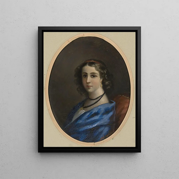 Portrait einer Frau - Henryk Siemiradzki — gerahmtes Bild an der Wand