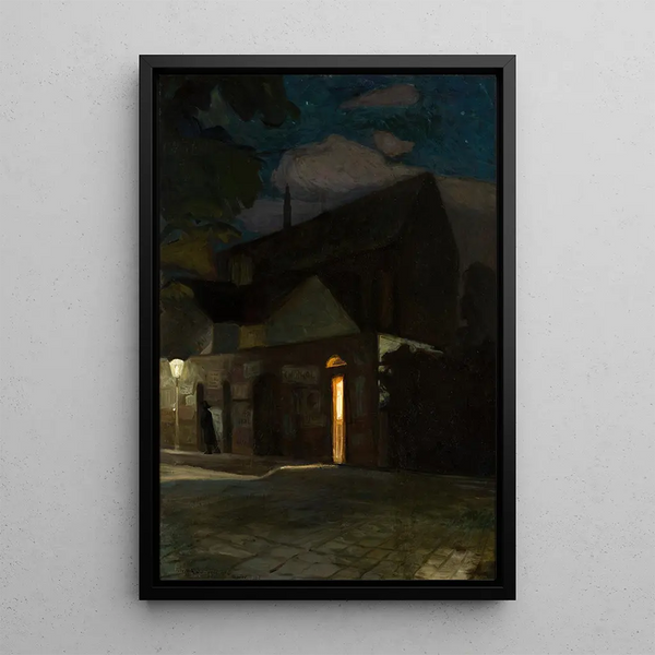 Henryk Szczygliski - The Domincan Church in Krakow at Night.webp