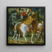 Héraclius auf dem Pferd mit dem Kreuz - Adam Elsheimer — gerahmtes Bild an der Wand