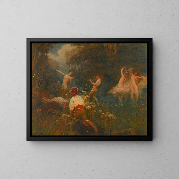 Erster Skizze für den Vintage-Morgen - Herbert James Draper — gerahmtes Bild an der Wand