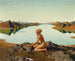 Der Vogelflug, Junge am Ufer eines Bergsees - Herbert von Reyl-Hanisch — Ansicht des Kunstwerks