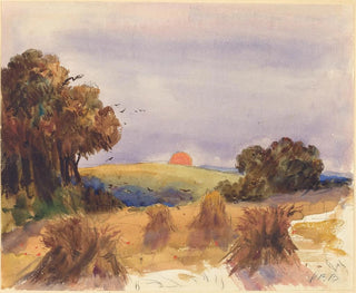 Hercules Brabazon Brabazon - A Cornfield at Sunset.webp