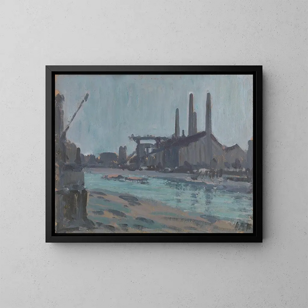 Hercules Brabazon Brabazon - Landscape with Industrial Buildings by a River.webp