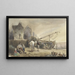 Vue de plage avec bateaux et pêcheurs - Herman Frederik Carel Ten Kate — gerahmtes Bild an der Wand