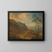 Landschaft mit Bauernhof in den Bergen - Herman Saftleven — gerahmtes Bild an der Wand