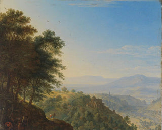 Herman Saftleven - Mountainous landscape near Boppard aan de Rijn.webp