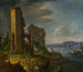 Flusslandschaft mit Ruinen, Booten und Figuren - Herman Saftleven — Ansicht des Kunstwerks