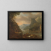 Ansicht eines Flusses in einer bergigen Region - Herman Saftleven — gerahmtes Bild an der Wand