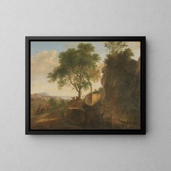 Landschaft Italien - Herman van Swanevelt — gerahmtes Bild an der Wand