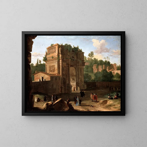 L'arc de Constantin à Rome - Herman van Swanevelt — gerahmtes Bild an der Wand