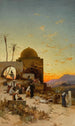 Abendgebete im Freien vor Jerusalem - Hermann David Salomon Corrodi — Ansicht des Kunstwerks