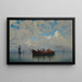 Bateaux de pêche sur une lagune vénitienne - Hermann David Salomon Corrodi — gerahmtes Bild an der Wand