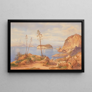 Hermann David Salomon Corrodi - View of the island of Nisida in the Gulf of Pozzuoli.webp