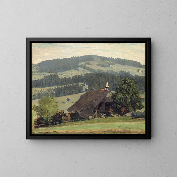 Bauernhof Ospelehof in Hinterzarten - Hermann Dischler — gerahmtes Bild an der Wand