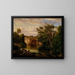 Landschaft der Hügelregion - Hermann Lungkwitz — gerahmtes Bild an der Wand