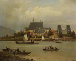Hermann Meyerheim - The Island Of Niederwerth On The Rhine Near Koblenz.webp