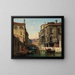 Venise, vue du canal sous le portique de la chênaie - Hermann Oskar Schwan — gerahmtes Bild an der Wand