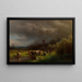 Landschaft mit einem Windmühle - Hermann Ottomar Herzog — gerahmtes Bild an der Wand