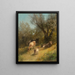 Sommerweide im Chester County - Hermann Ottomar Herzog — gerahmtes Bild an der Wand