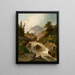 Die gewellte Flusslandschaft - Hermann Ottomar Herzog — gerahmtes Bild an der Wand