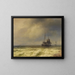 Zwei Schiffe am Meer - Hermann Ottomar Herzog — gerahmtes Bild an der Wand