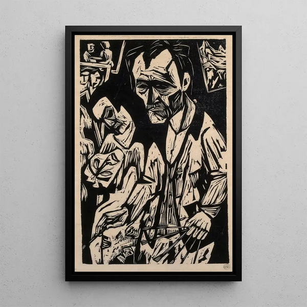 Hermann Scherer - Selbstbildnis mit Pinseln.webp