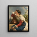Italienisches Mädchen an einem Brunnen - Hermann Winterhalter — gerahmtes Bild an der Wand