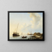 Bateaux dans un estuaire - Hermanus Koekkoek — gerahmtes Bild an der Wand
