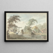 "Ferme au bord d'un canal avec un pont-levis" - Hermanus Petrus Schouten — gerahmtes Bild an der Wand