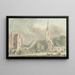 Kirche und Ruine der Abtei in Rijnsburg - Hermanus Petrus Schouten — gerahmtes Bild an der Wand