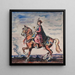 Hetman auf Pferd Bohdan Zenobi Chmielnicki 1595-1657 - Ivan Ivanec — gerahmtes Bild an der Wand