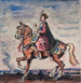 Hetman auf Pferd Bohdan Zenobi Chmielnicki 1595-1657 - Ivan Ivanec — Ansicht des Kunstwerks