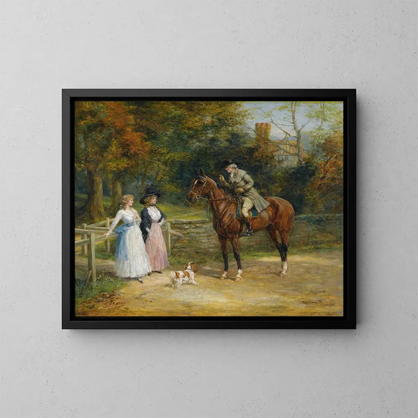Eine charmante Begegnung - Heywood Hardy — gerahmtes Bild an der Wand