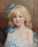 Portrait einer Mädchen in blauer Robe - Heywood Hardy — Ansicht des Kunstwerks
