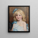 Portrait einer Mädchen in blauer Robe - Heywood Hardy — gerahmtes Bild an der Wand