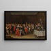 Szene eines Interieurs mit eleganten Figuren bei einer Hochzeit - Hieronymus Francken II — gerahmtes Bild an der Wand